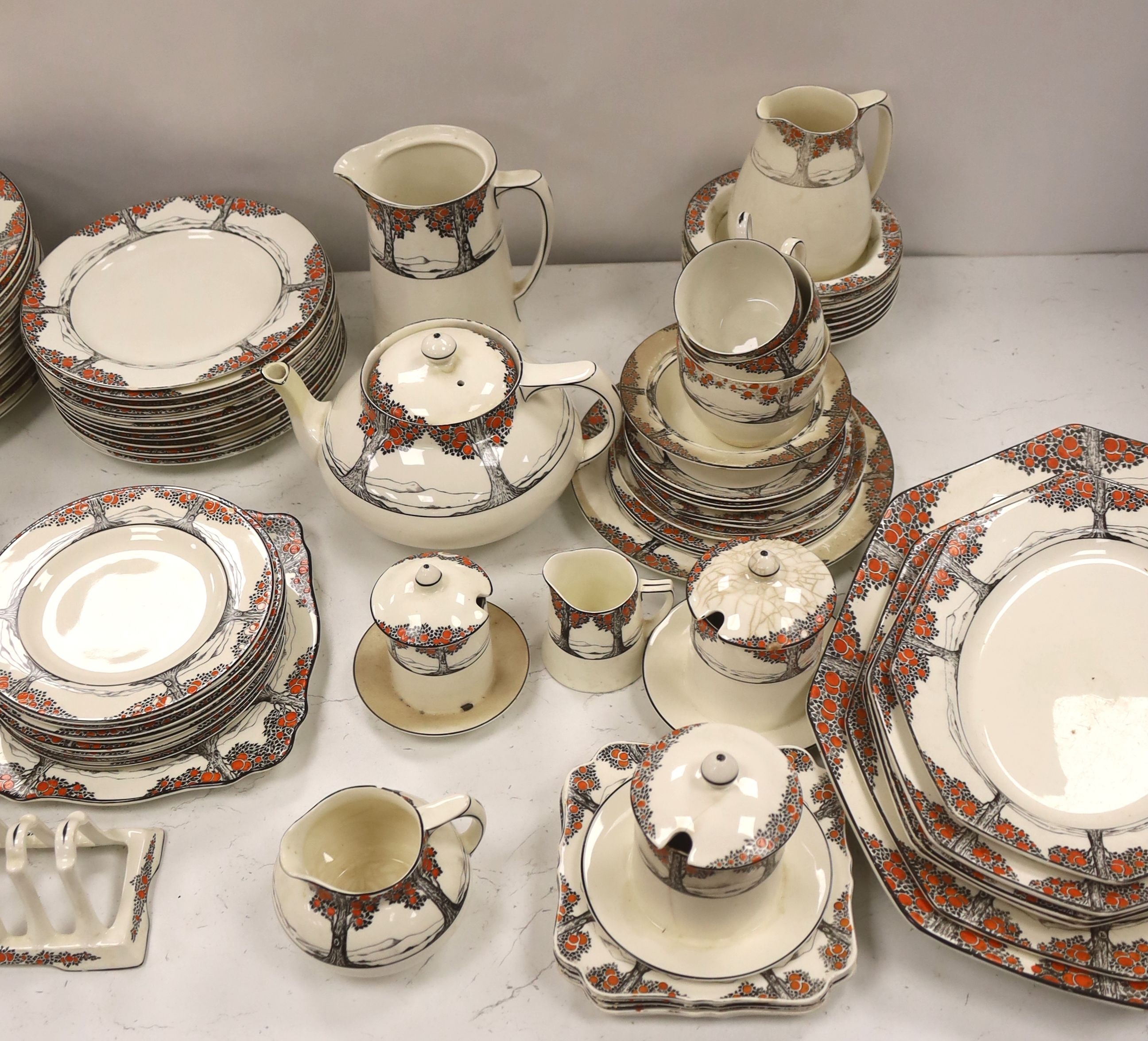 A Crown Ducal Orange Tree part dinner and tea service